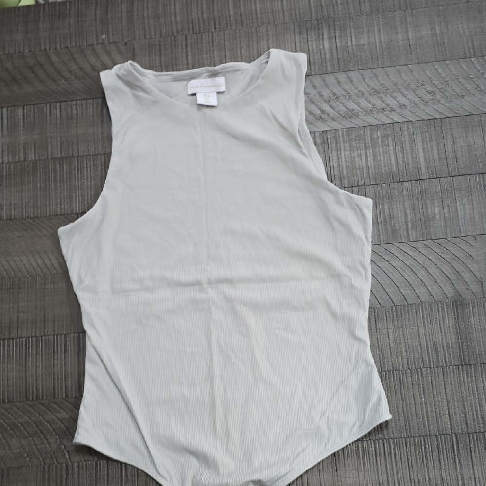 House of Harlow 1960 Sleeveless Bodysuit - Light Gray